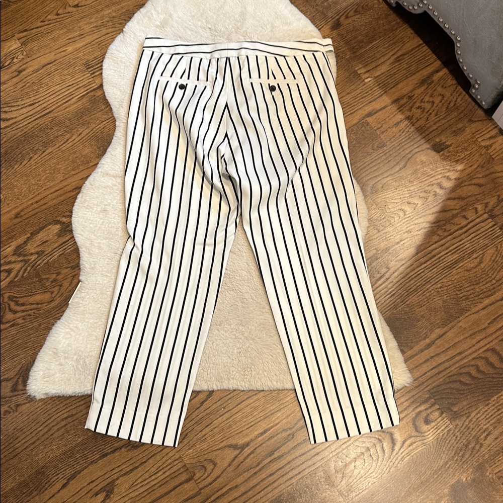 Banana Republic Black and White Striped Trousers - Picture 4 of 4